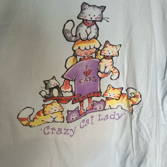 Crazy Cat Lady nightshirt 100% cotton oversized sleep shirt - Picture 5 of 6
